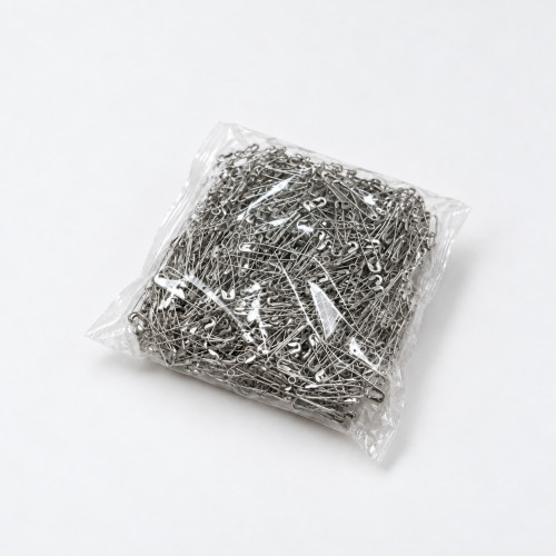 Серебристые английские булавки 22 мм, 1000 шт.