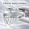 Серебристый погон «Выпускник» с цепочкой для выпускной ленты